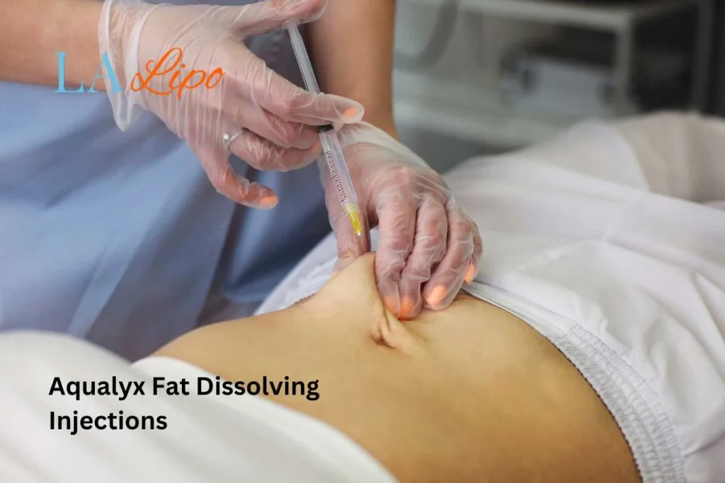 woman having fat dissolving injections West Drayton in the stomach