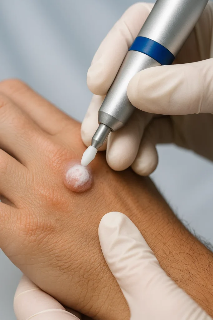 example of wart removal West Drayton using cryopen