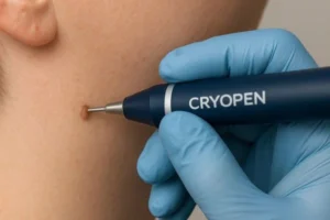 Person receiving skin tag removal West Drayton
